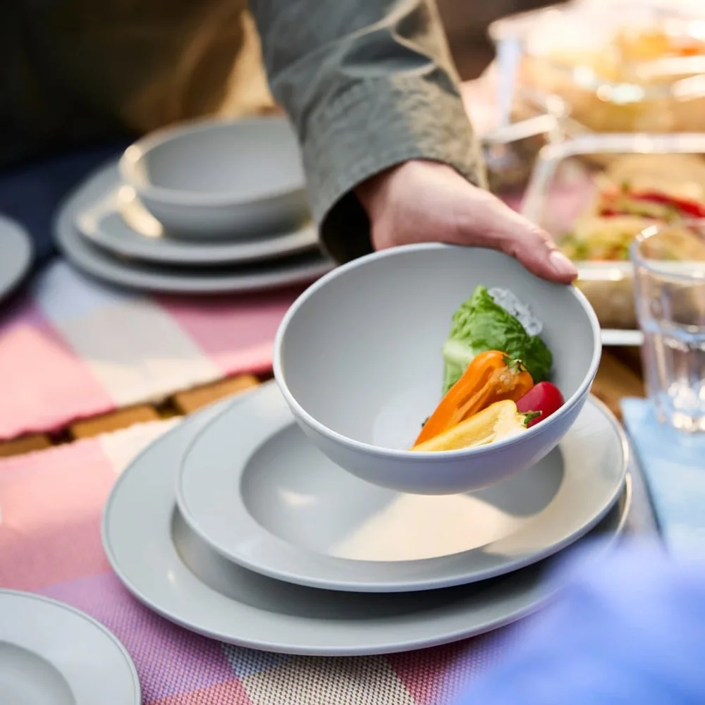 SIMKRABBA Green-Gray Plastic Bowl